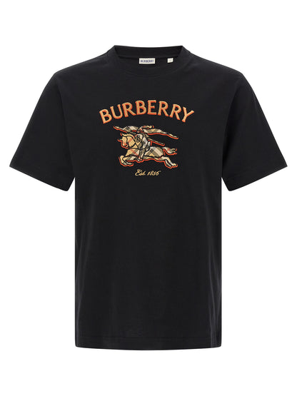 T-shirt noir en coton Burberry