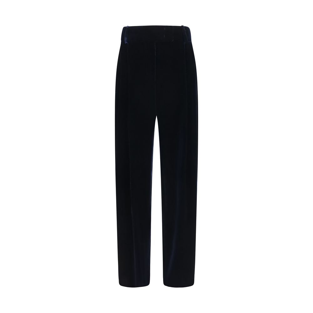 Pantalon décontracté bleu en viscose Giorgio Armani