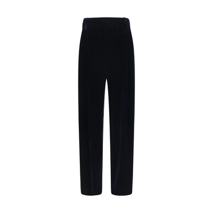 Pantalon décontracté bleu en viscose Giorgio Armani
