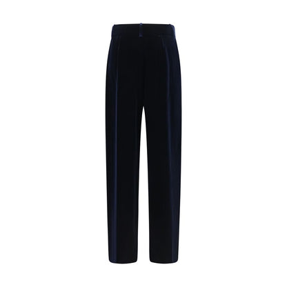 Pantalon décontracté bleu en viscose Giorgio Armani