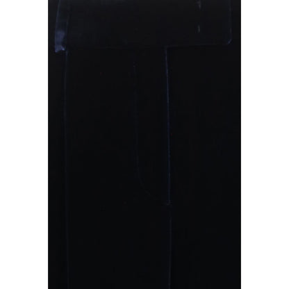 Pantalon décontracté bleu en viscose Giorgio Armani