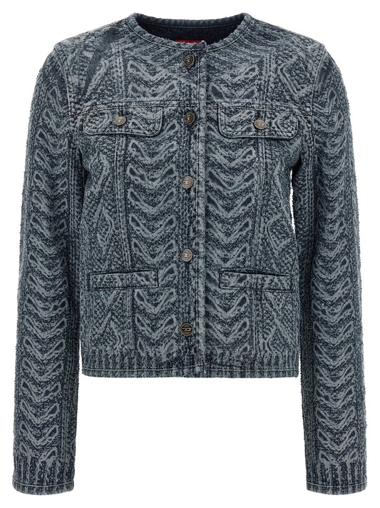 Diesel Blue Cotton Denim Jacket