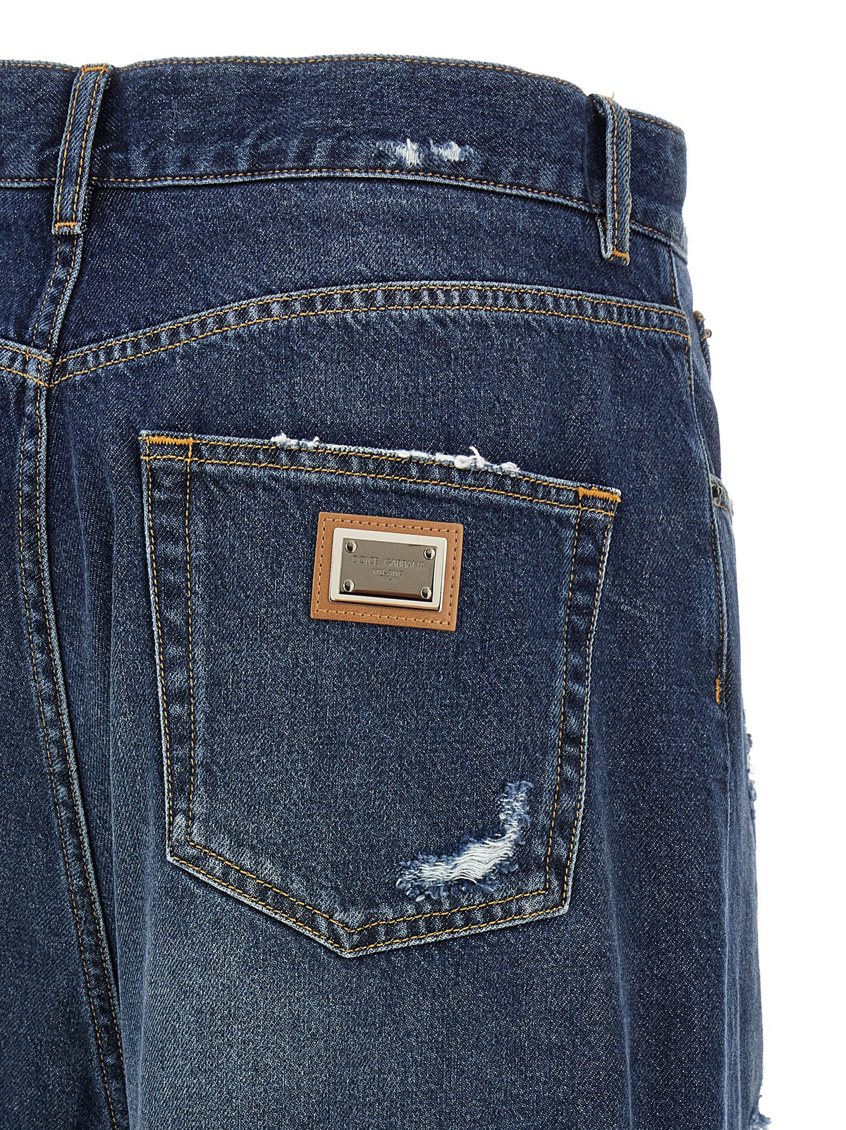 Dolce & Gabbana Jean en denim de coton bleu