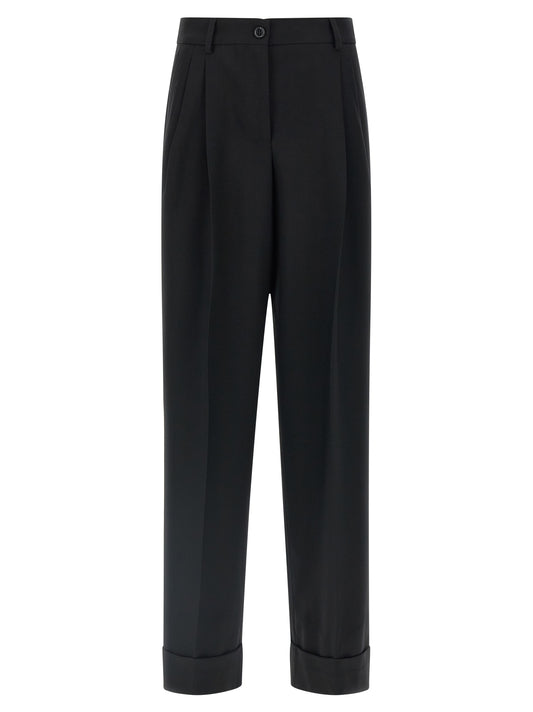 Pantalon de costume Dolce & Gabbana en laine vierge noire