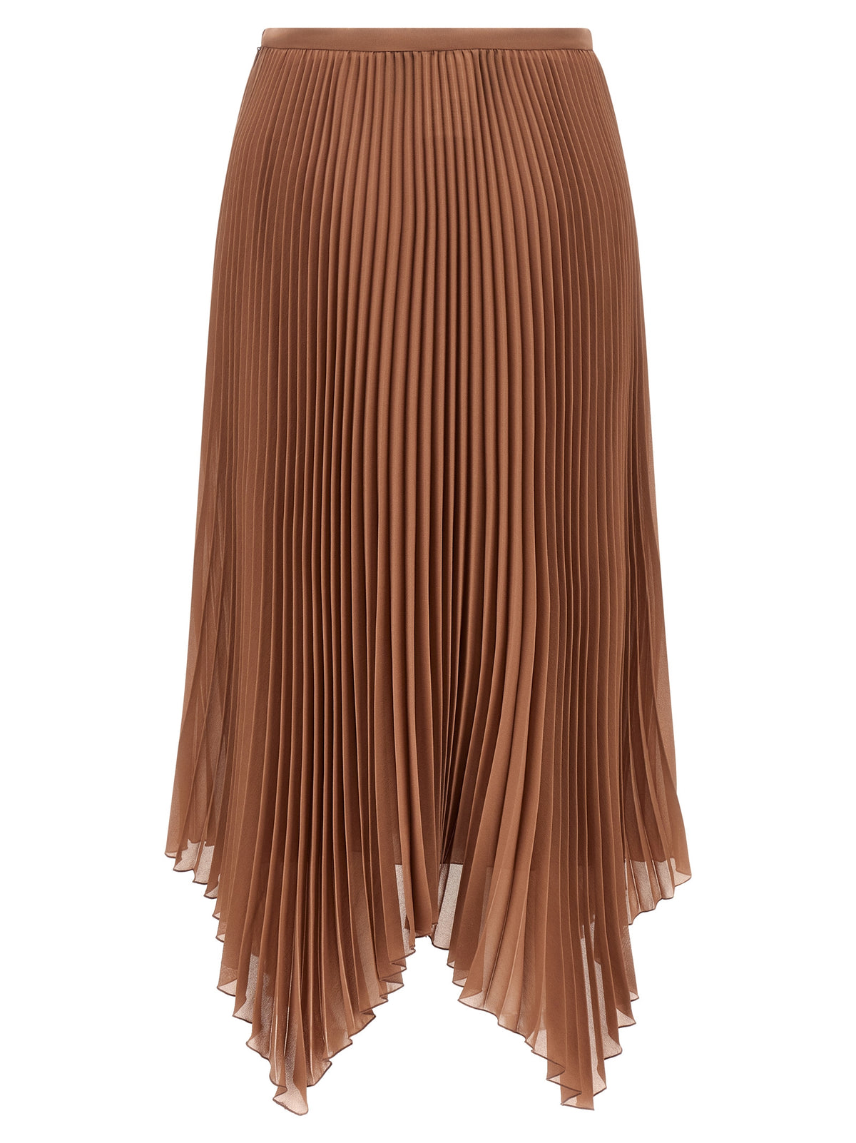 Jupe midi en soie marron Valentino Garavani