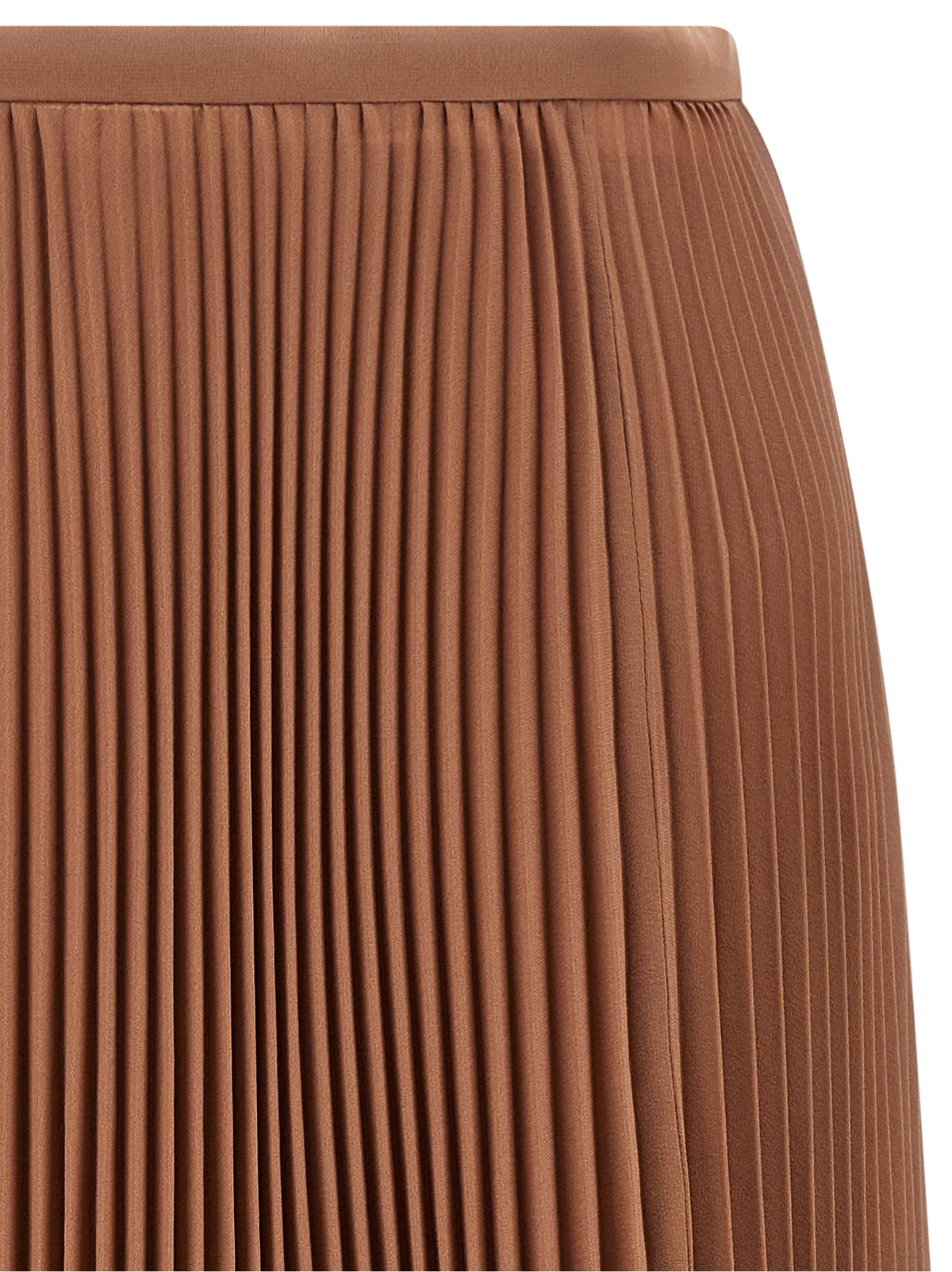 Jupe midi en soie marron Valentino Garavani