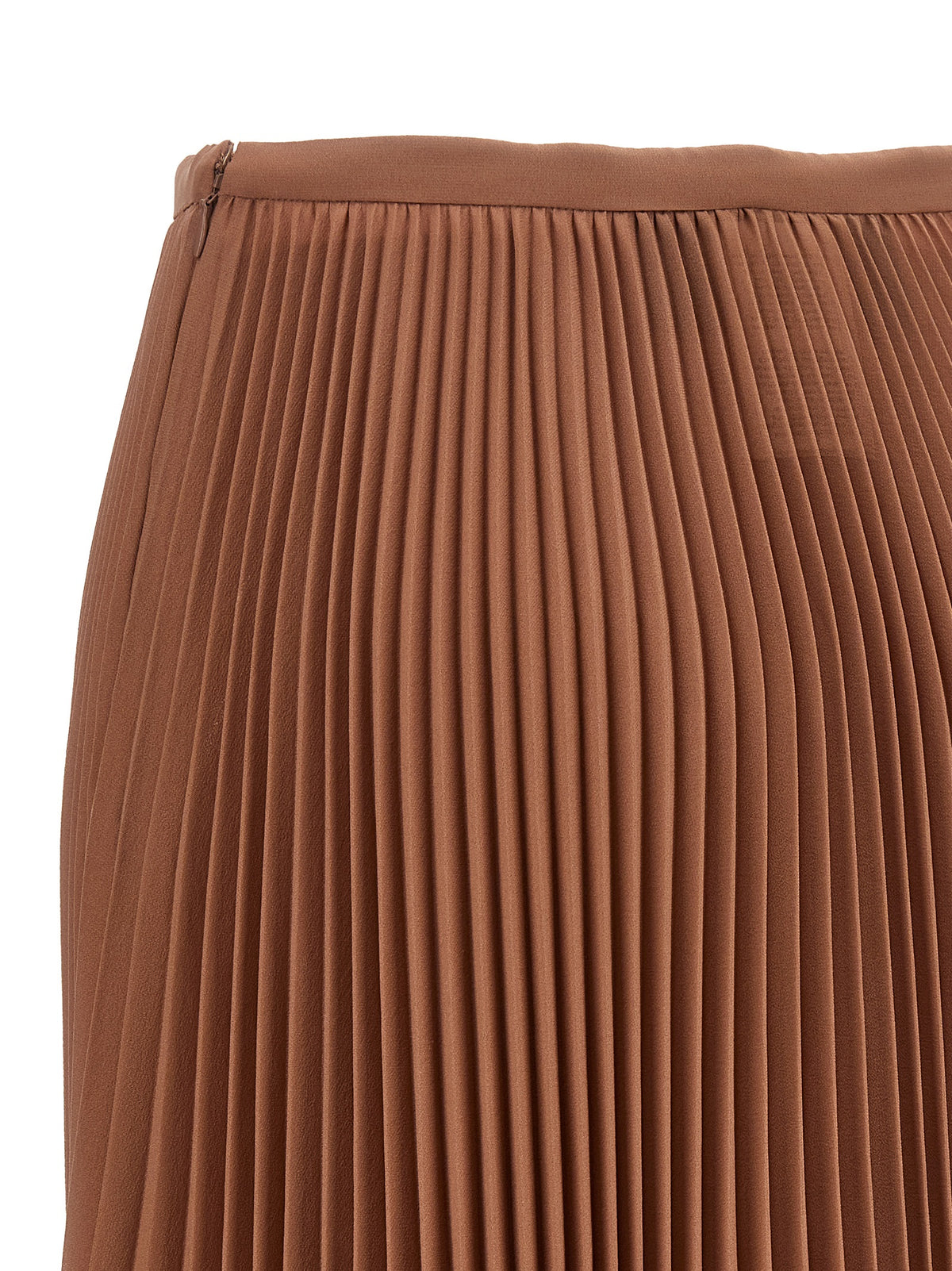 Jupe midi en soie marron Valentino Garavani