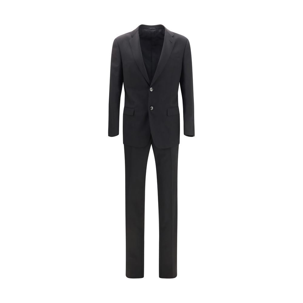 Costume deux pièces Giorgio Armani en laine noire coupe oversize