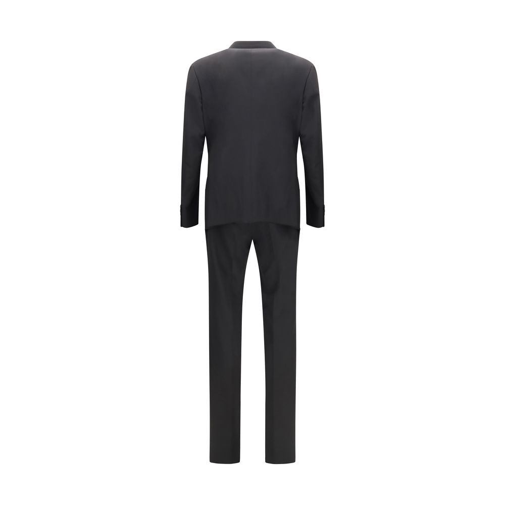 Costume deux pièces Giorgio Armani en laine noire coupe oversize