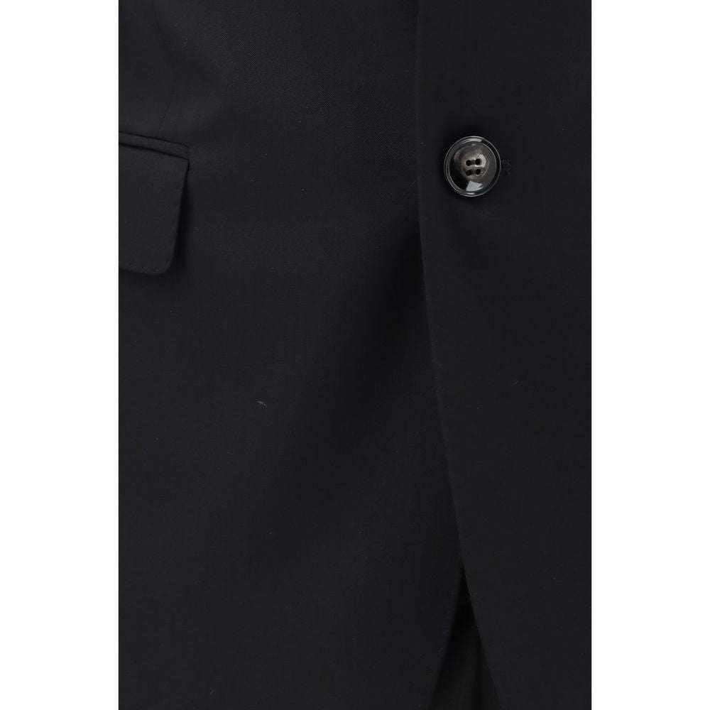 Costume deux pièces Giorgio Armani en laine noire coupe oversize