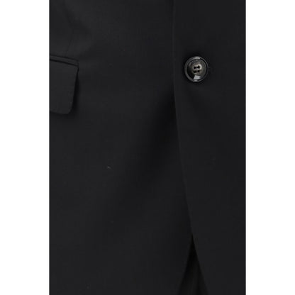 Costume deux pièces Giorgio Armani en laine noire coupe oversize