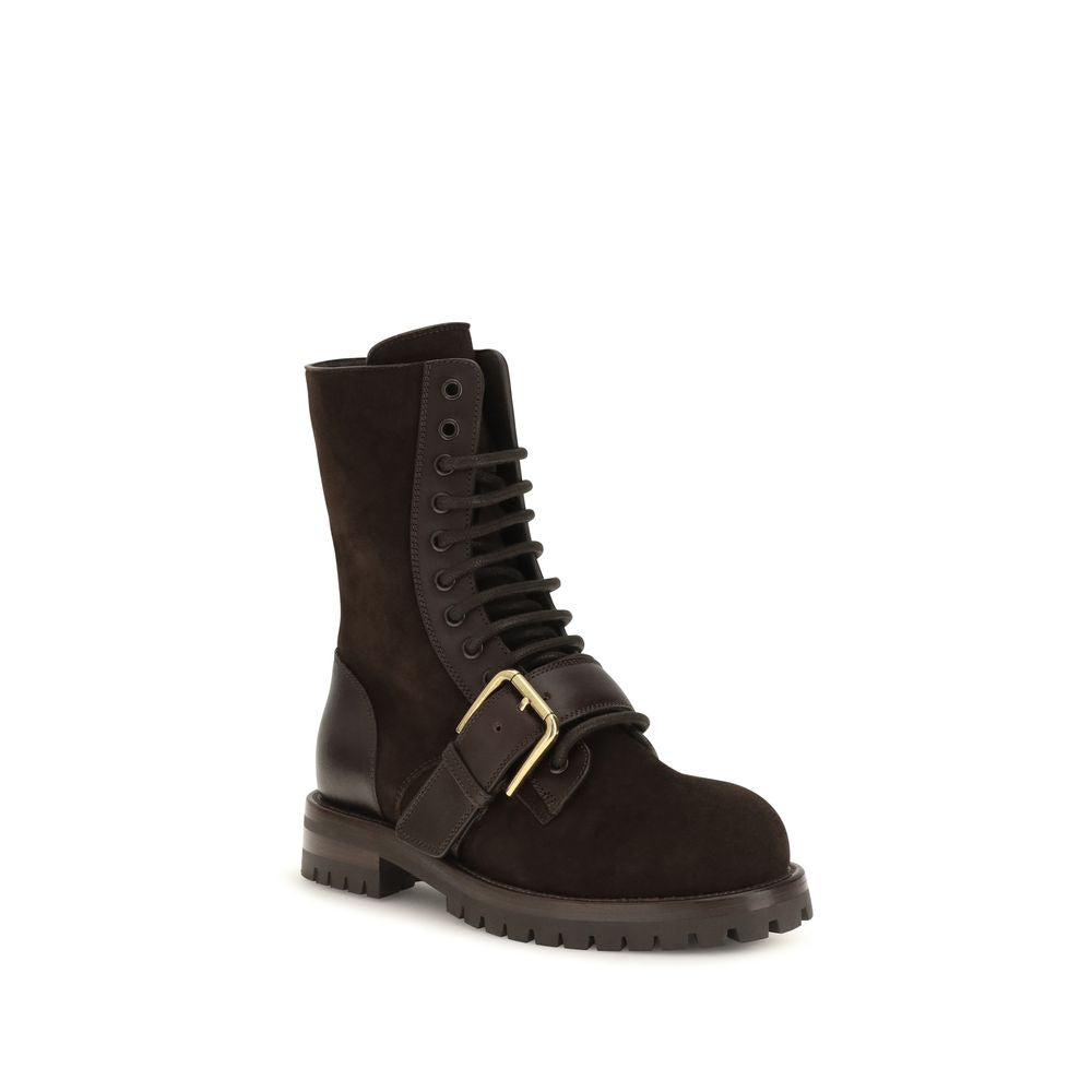 Bottines à lacets Dolce & Gabbana en cuir de veau noir Bos Taurus