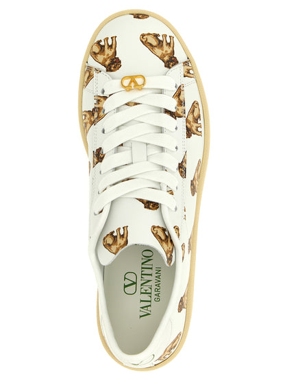 Baskets basses en cuir de veau blanc Valentino Garavani