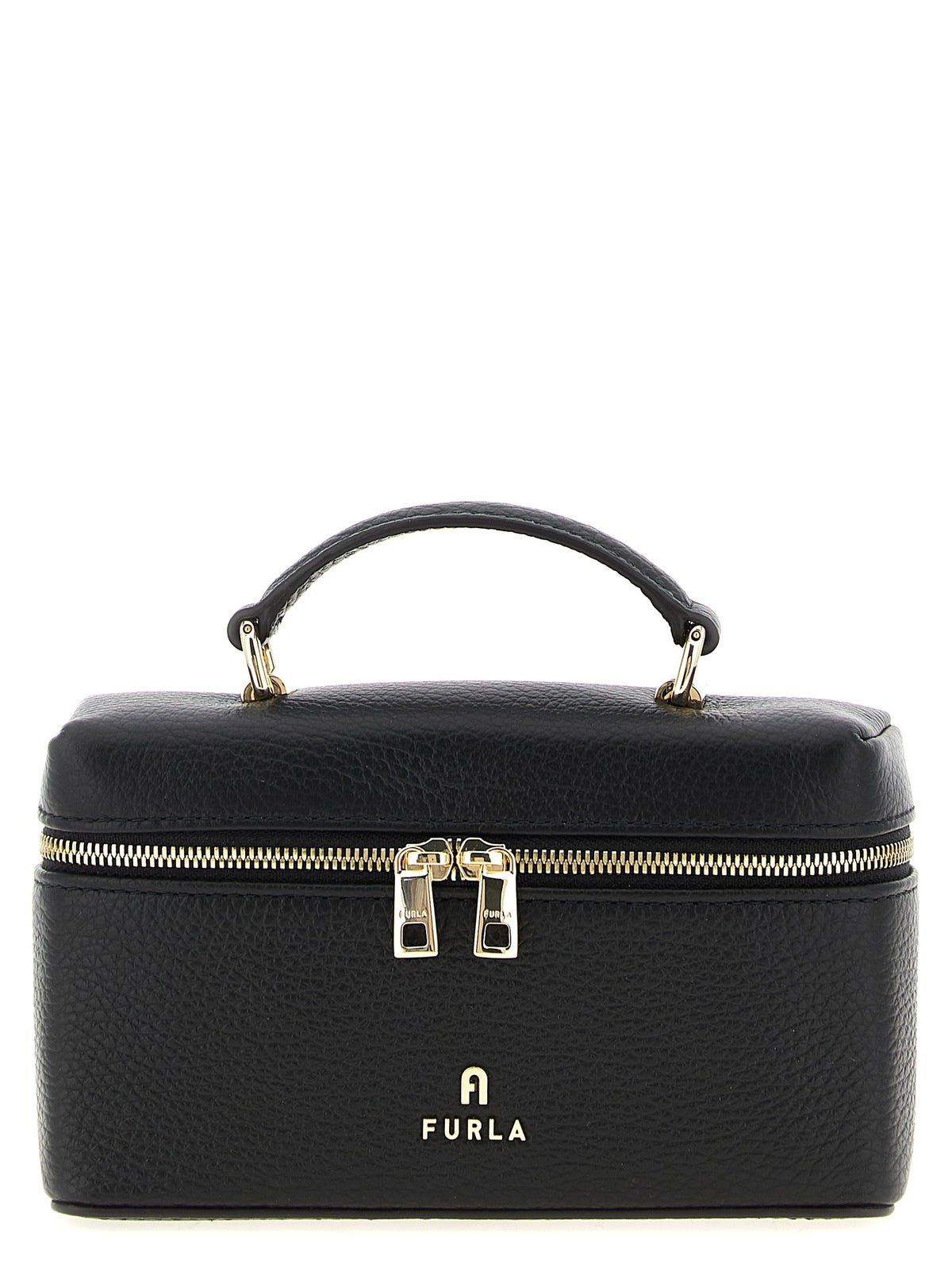 Bolso de mano de piel negro Furla