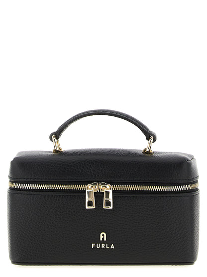 Bolso de mano de piel negro Furla