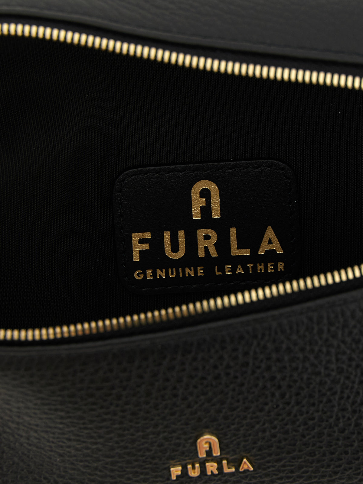Bolso de mano de piel negro Furla