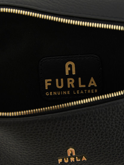 Bolso de mano de piel negro Furla