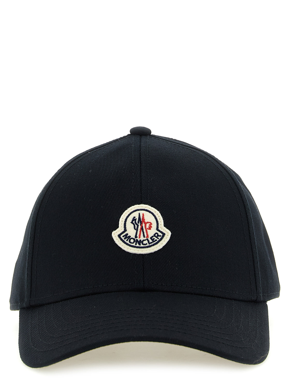 Casquette Moncler en coton noir (casquette de baseball)