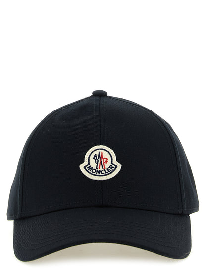 Casquette Moncler en coton noir (casquette de baseball)
