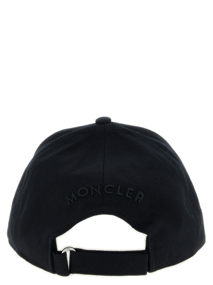 Casquette Moncler en coton noir (casquette de baseball)