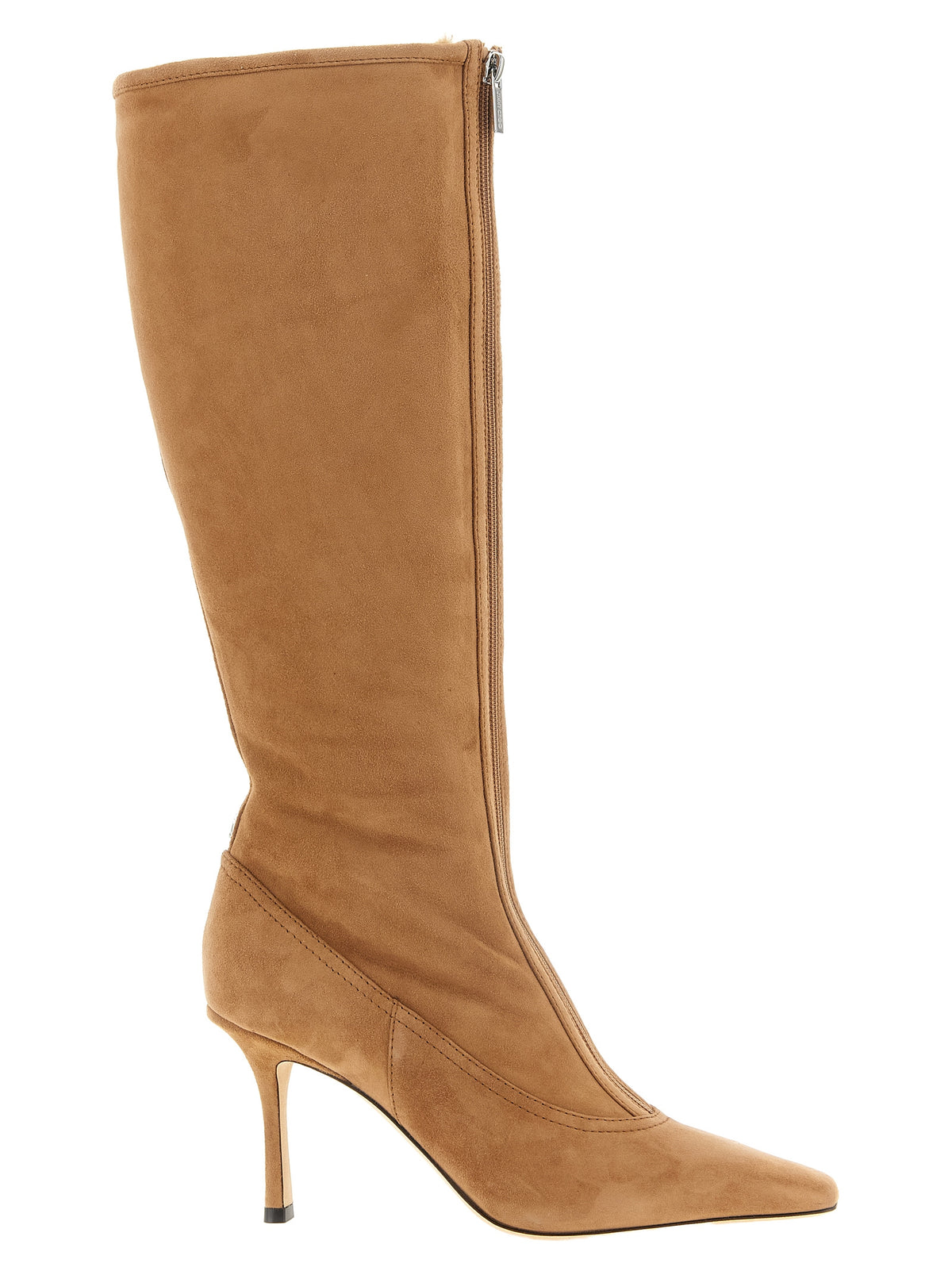 Jimmy Choo cuissardes en cuir d'agneau beige