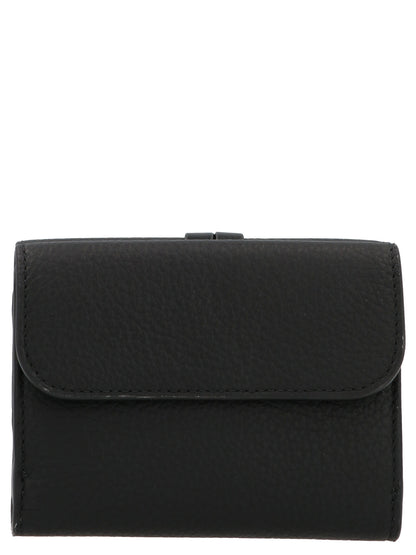 Porte-cartes Chloé en cuir de veau noir