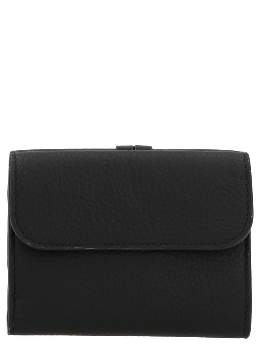 Porte-cartes Chloé en cuir de veau noir