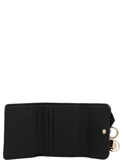 Porte-cartes Chloé en cuir de veau noir