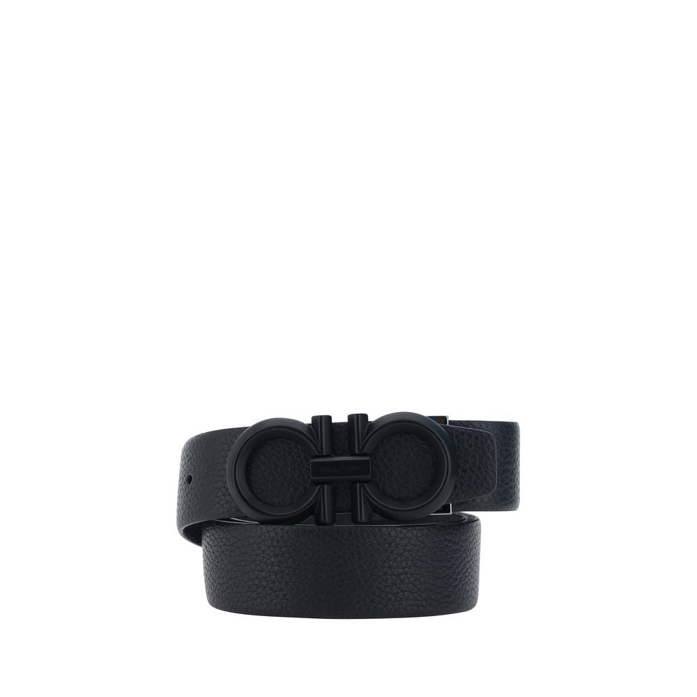 Ceinture Ferragamo noire en cuir de veau Bos Taurus coupe classique