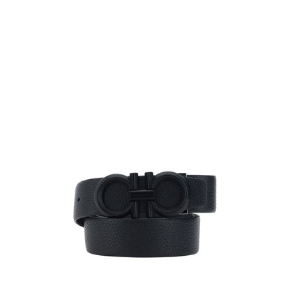 Ceinture Ferragamo noire en cuir de veau Bos Taurus coupe classique