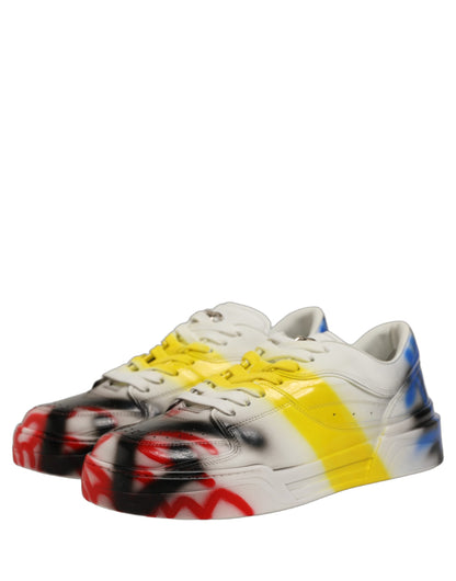 Dolce & Gabbana Chaussures Homme Baskets New Roma Paint Multicolore