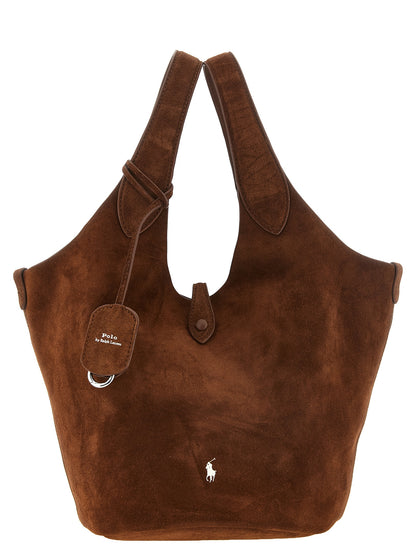 Sac cabas Polo Ralph Lauren en cuir de vachette marron
