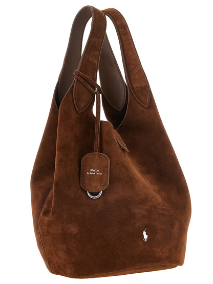 Sac cabas Polo Ralph Lauren en cuir de vachette marron