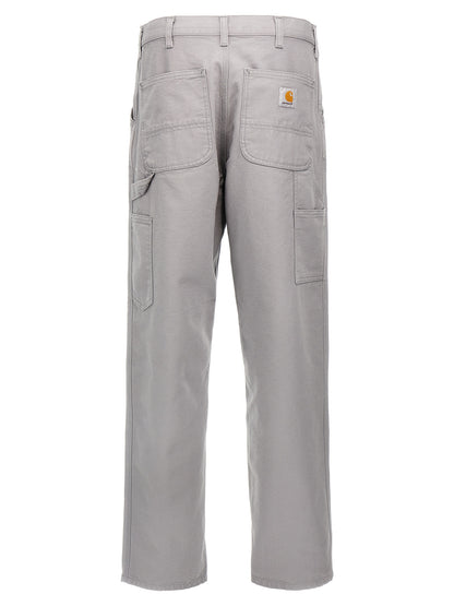 Pantalon décontracté en coton biologique gris Carhartt WIP