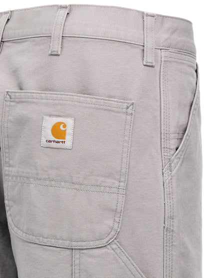Pantalon décontracté en coton biologique gris Carhartt WIP