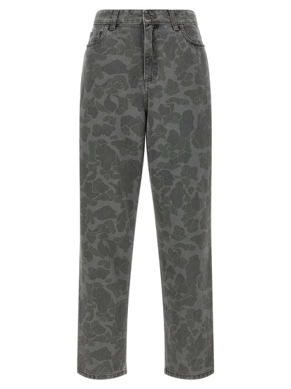 Jean fuselé en coton biologique gris Carhartt WIP