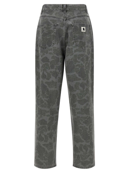 Jean fuselé en coton biologique gris Carhartt WIP