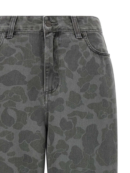 Jean fuselé en coton biologique gris Carhartt WIP