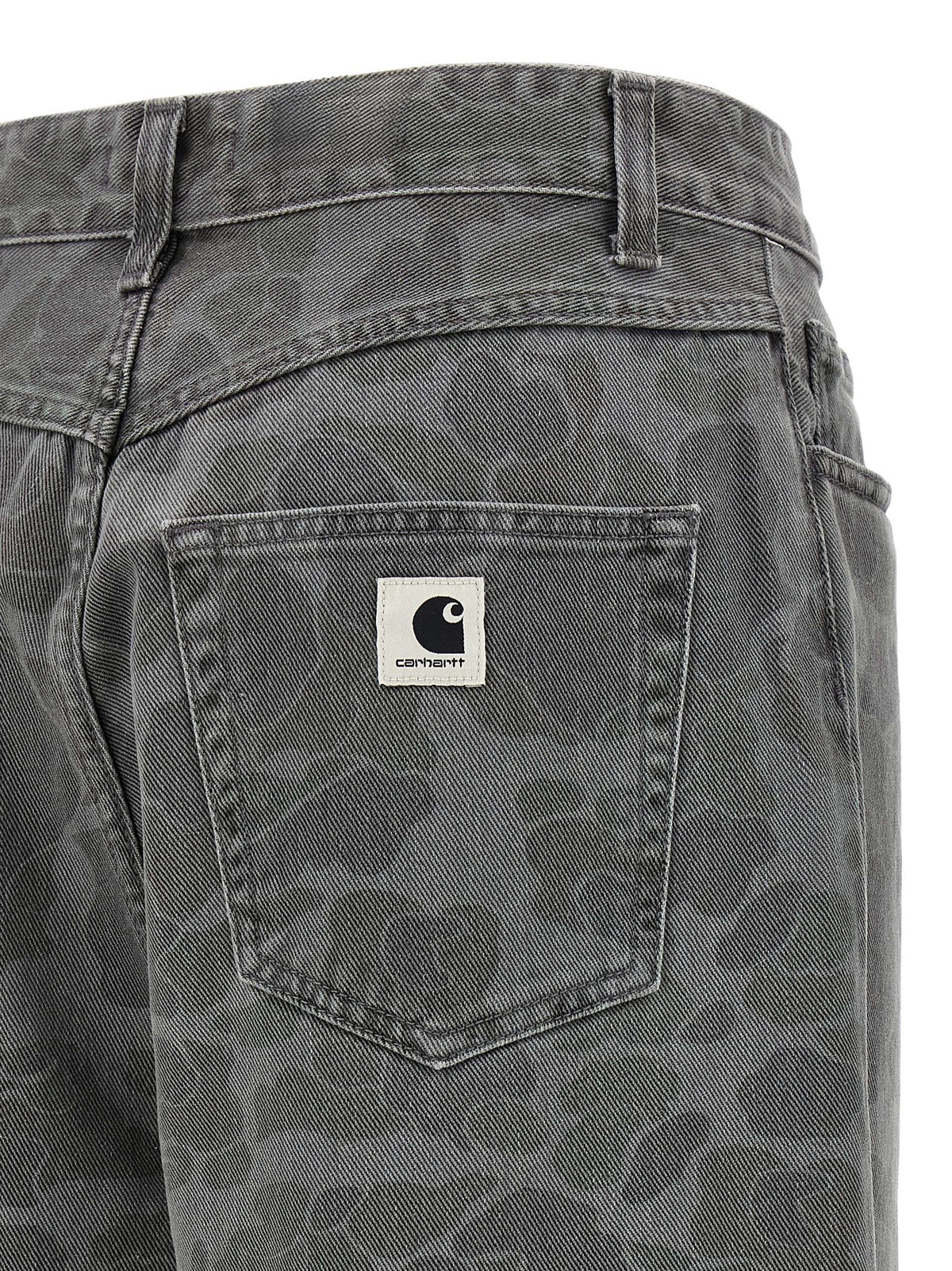Jean fuselé en coton biologique gris Carhartt WIP