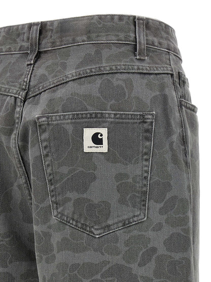 Jean fuselé en coton biologique gris Carhartt WIP