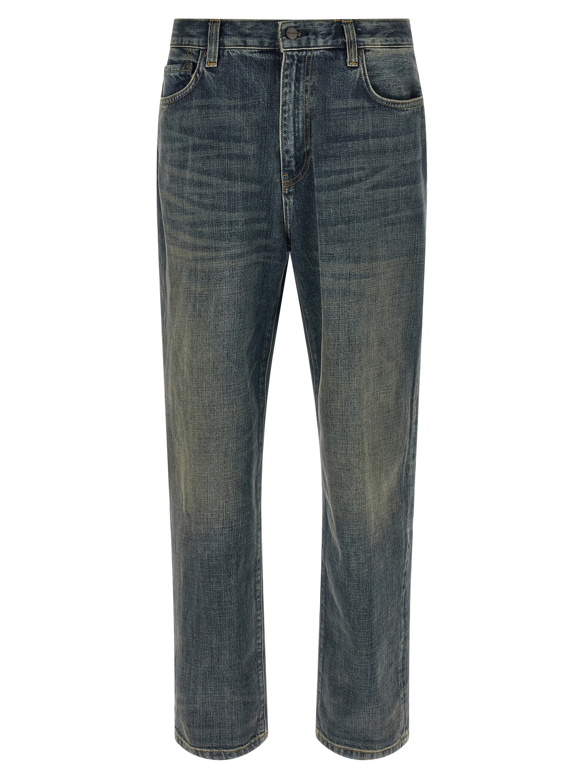 Jean droit en coton gris Carhartt WIP