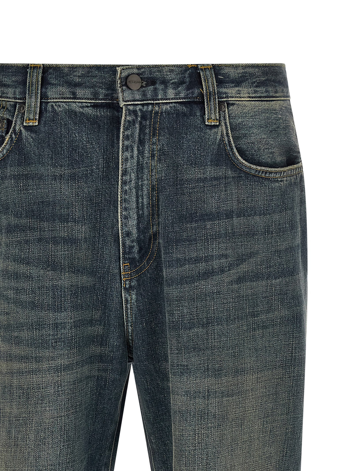 Jean droit en coton gris Carhartt WIP