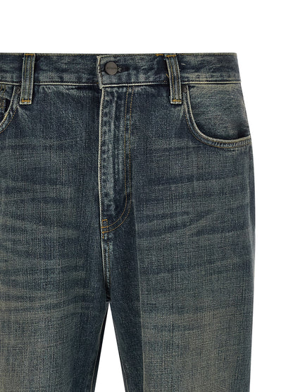 Jean droit en coton gris Carhartt WIP