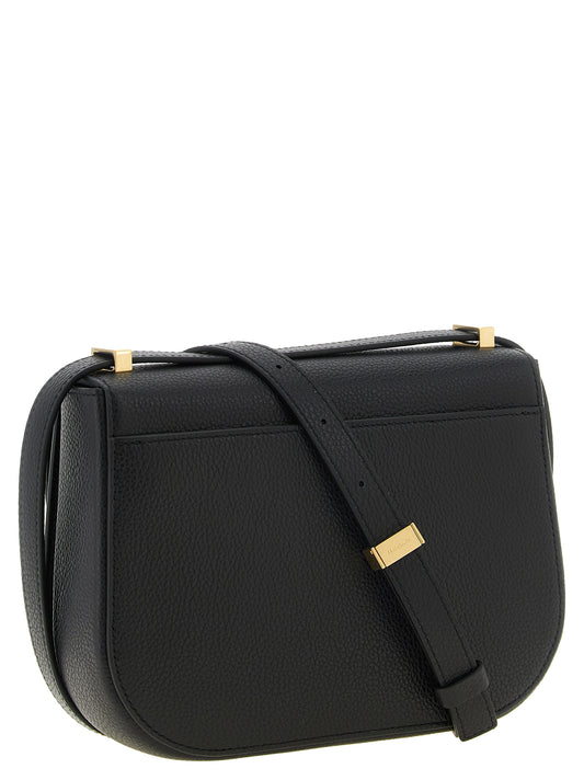 Ferragamo Black Calfskin Crossbody Bag