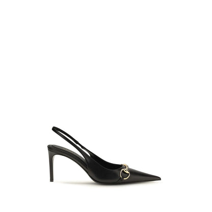 Escarpins à talons hauts en cuir de chèvre noir Gucci