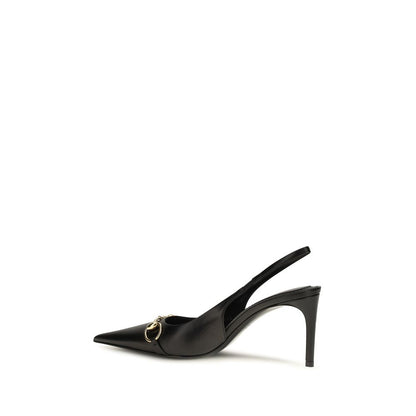 Escarpins à talons hauts en cuir de chèvre noir Gucci