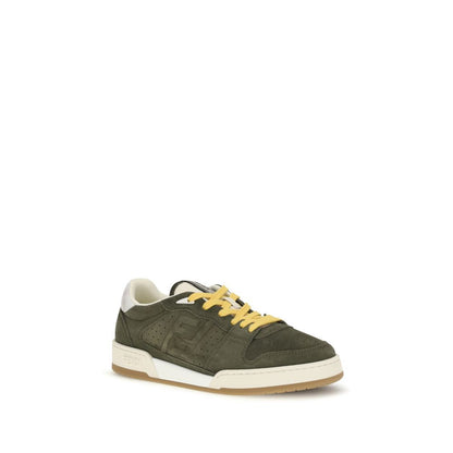 Fendi Bicolor Calf Leather Bos Taurus Low Top Sneakers