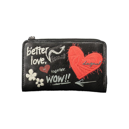 Portefeuille pour femme Desigual noir en polyuréthane