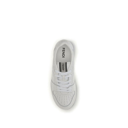 Baskets de sport Fendi en cuir de veau blanc Bos Taurus