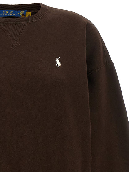 Sweat-shirt en coton marron Polo Ralph Lauren